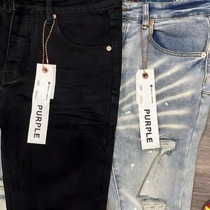 Purple Women's Black and Blue Skinny Jeans